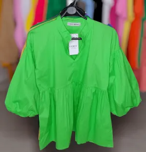 Women (Curvy) Blouse - Light Green