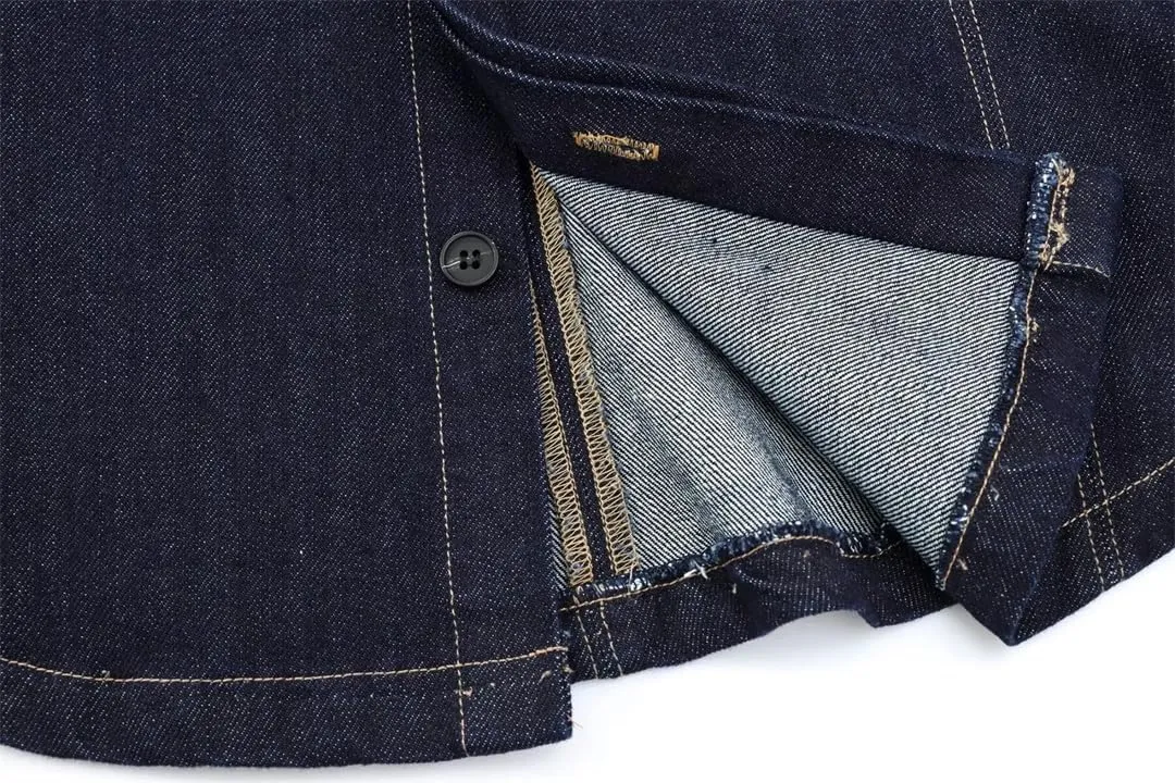 Women Denim Tops Turn-Down Collar Single Breasted Chic Sleeveless Tank Top Vintage Vest