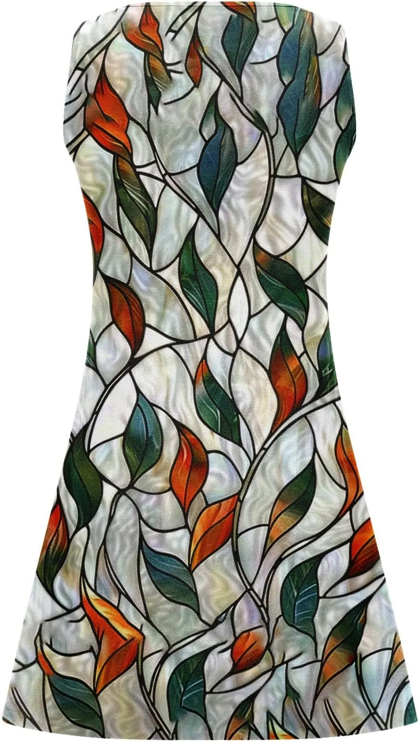 Women Dresses Casual Exotic Boho Waist-Length Trendy Dress Elegant Midi Dress Retro Sexy Beach Wedding Guest Dress