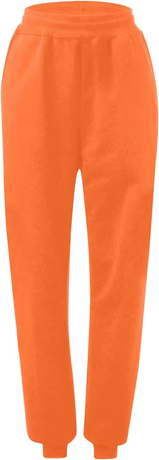 Womens Casual Trouses High Waisted Leggings Soft Comfortable Pants for Travel Sports Solid Color Sweatpants Women