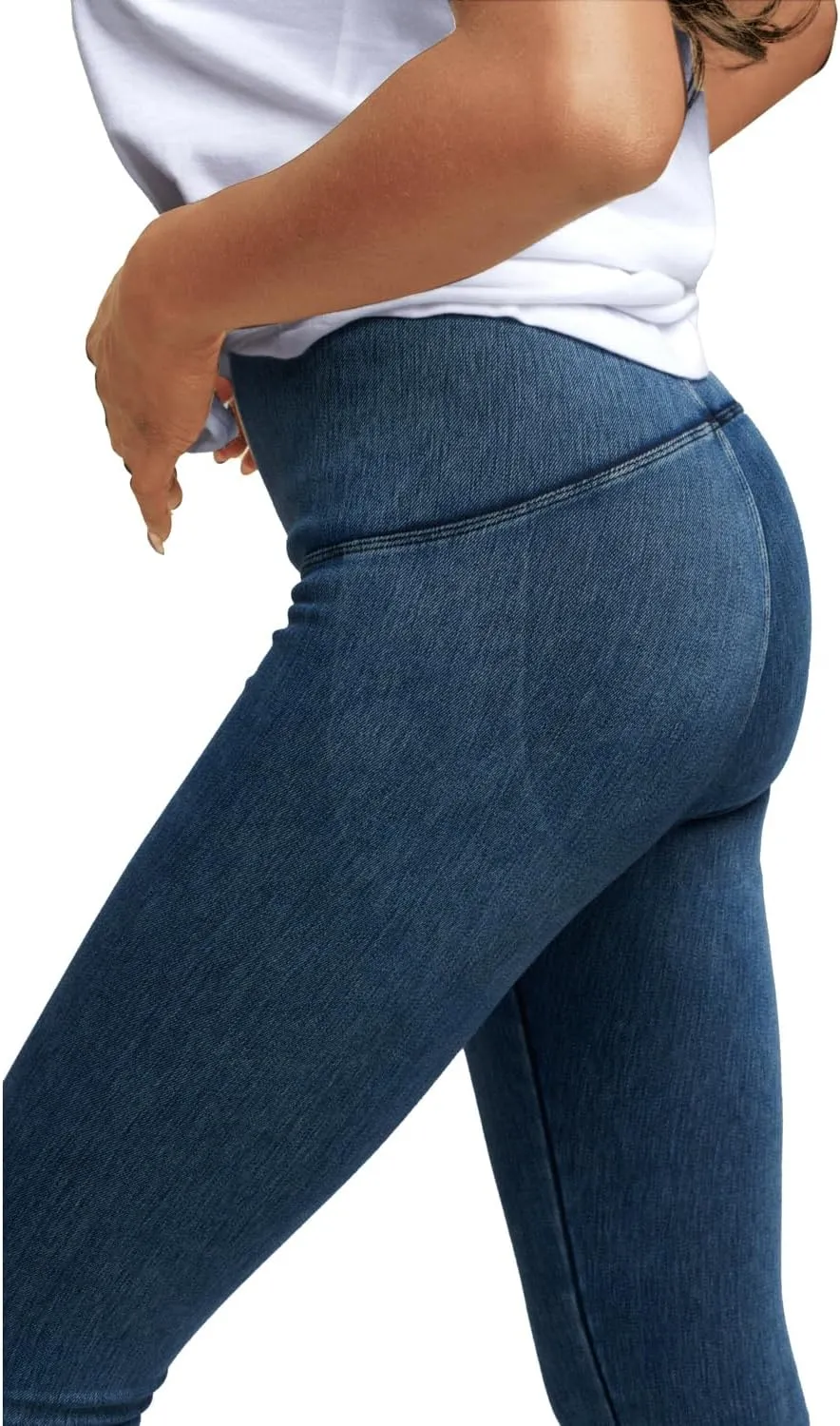 Women's Comfortable Yoga Jeggings with Denim Look Lightweight High Waist Leggings 25" 28"