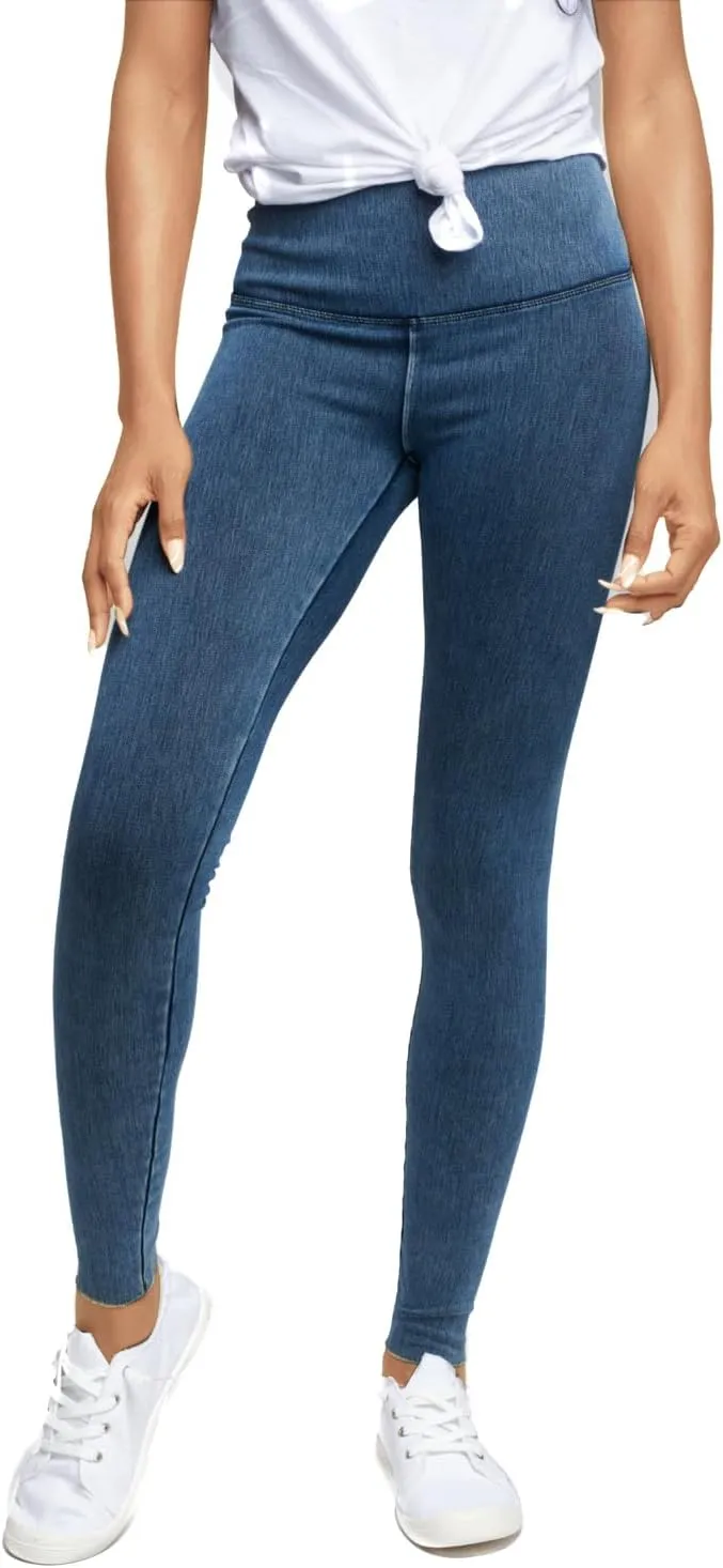 Women's Comfortable Yoga Jeggings with Denim Look Lightweight High Waist Leggings 25" 28"