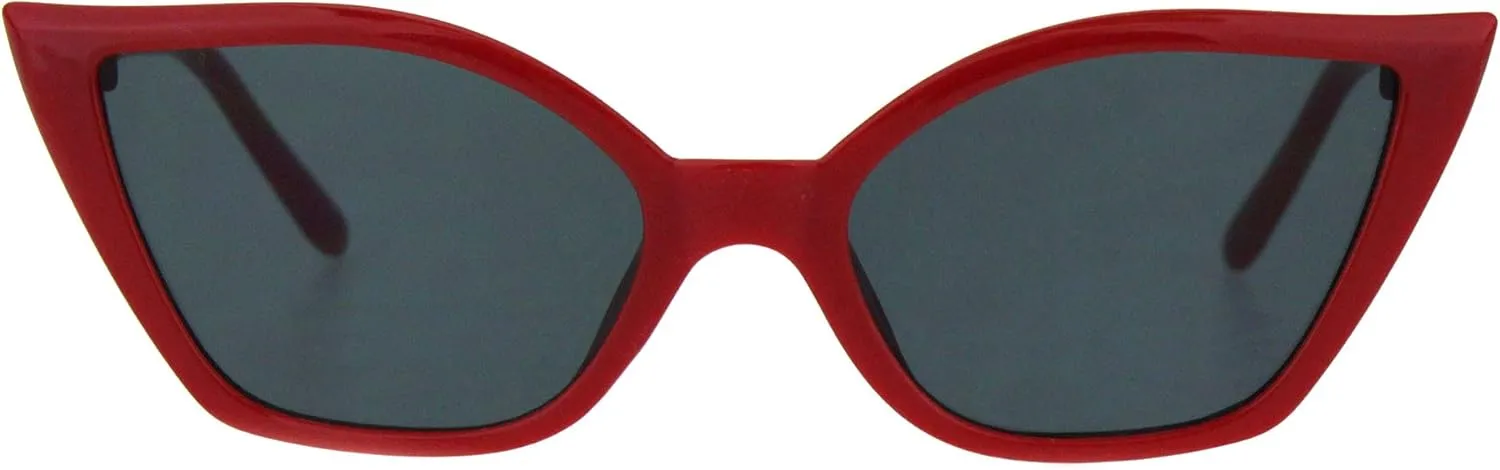 Womens Fancy Retro Chic Cat Eye Plastic Goth Sunglasses