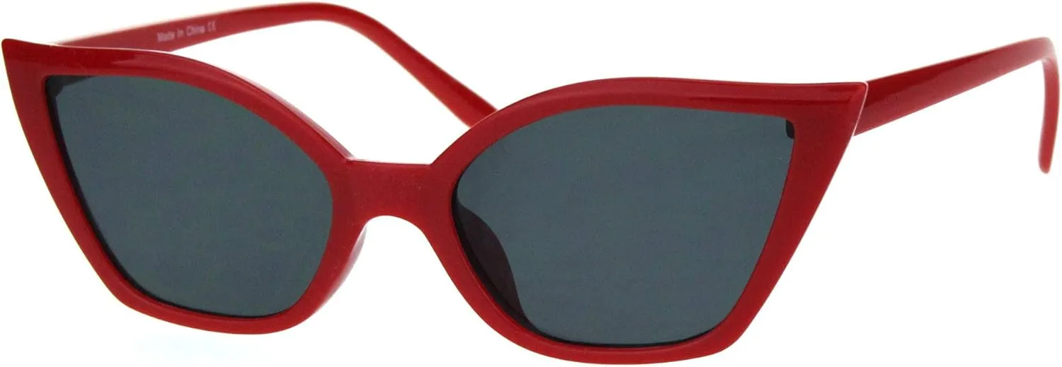 Womens Fancy Retro Chic Cat Eye Plastic Goth Sunglasses