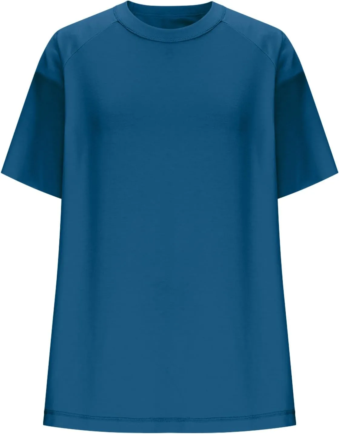 Womens Oversized T Shirts Loose Fit Crewneck Petal Short Sleeve Cotton Summer Tops Basic Tees Trendy Baggy T-Shirt