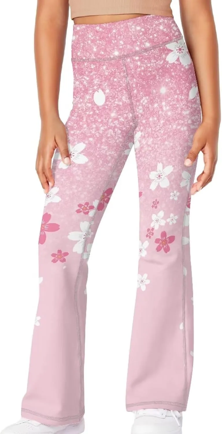 Ystardream Girls Workout Leggings Comfortable Flared Leggings for Girls Teens Kids