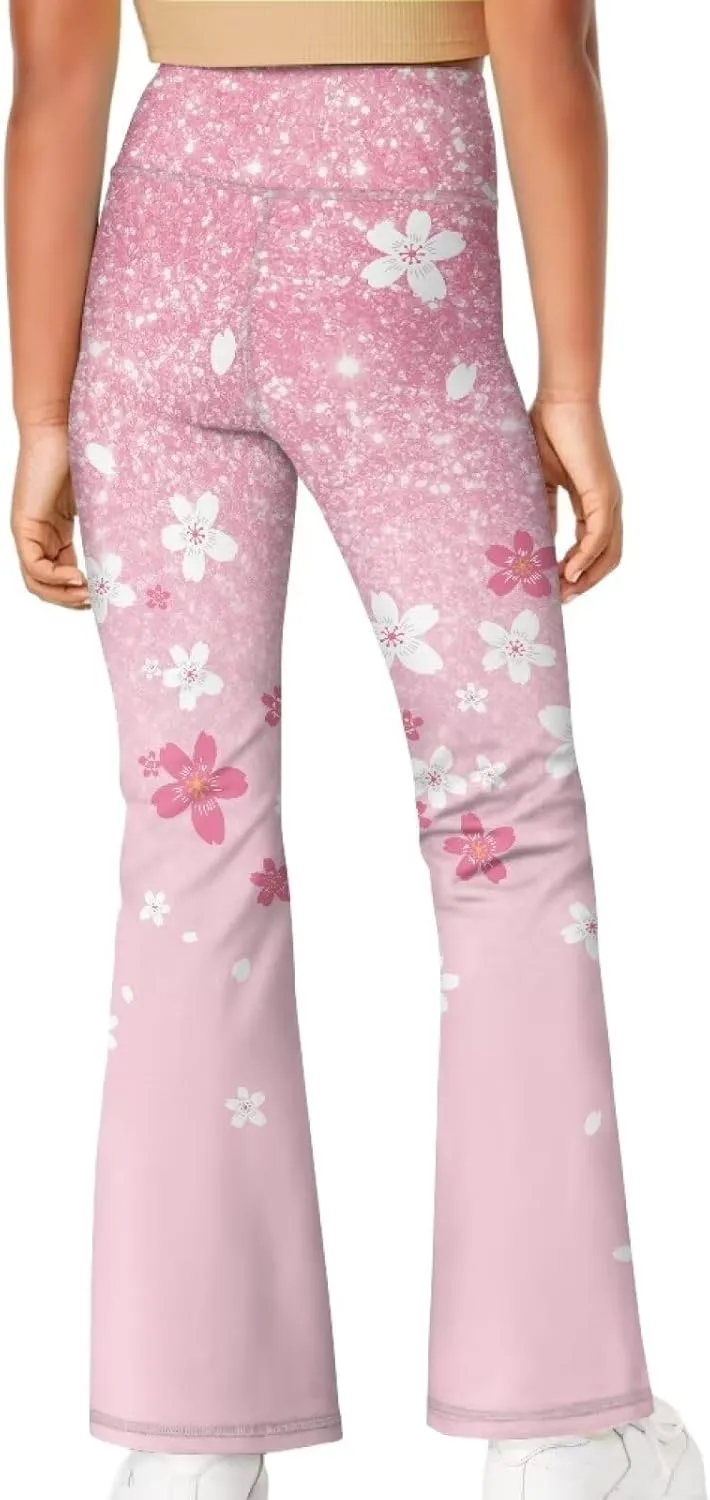 Ystardream Girls Workout Leggings Comfortable Flared Leggings for Girls Teens Kids