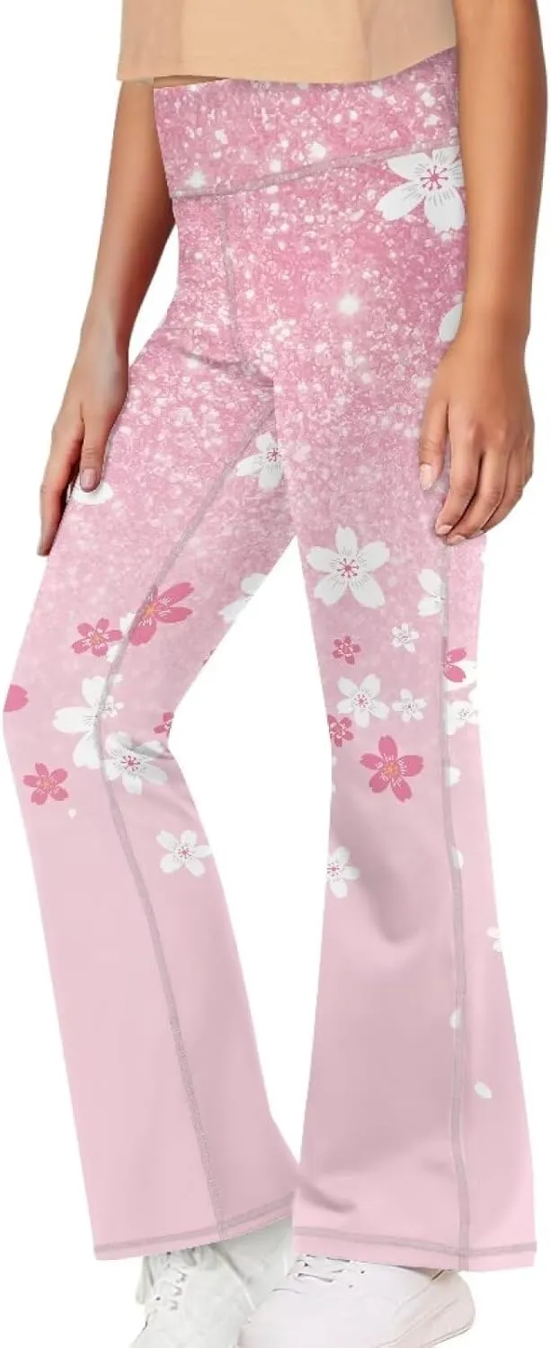 Ystardream Girls Workout Leggings Comfortable Flared Leggings for Girls Teens Kids